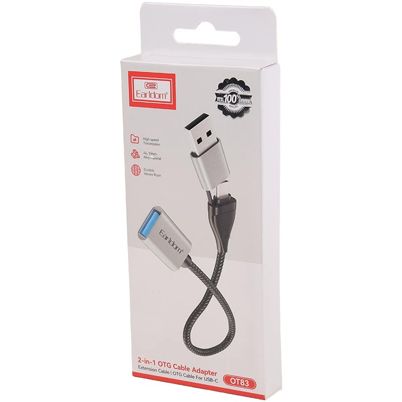 کابل تبدیل Earldom ET-OT83 OTG USB To Type-C / USB3.0