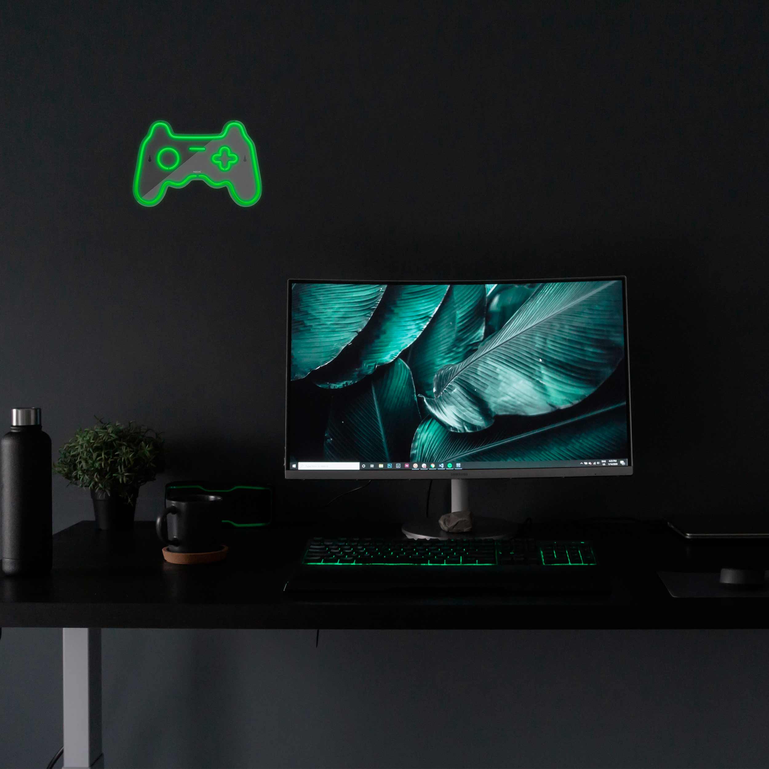 چراغ دیواری نئون دیزاین طرح Game-Controller