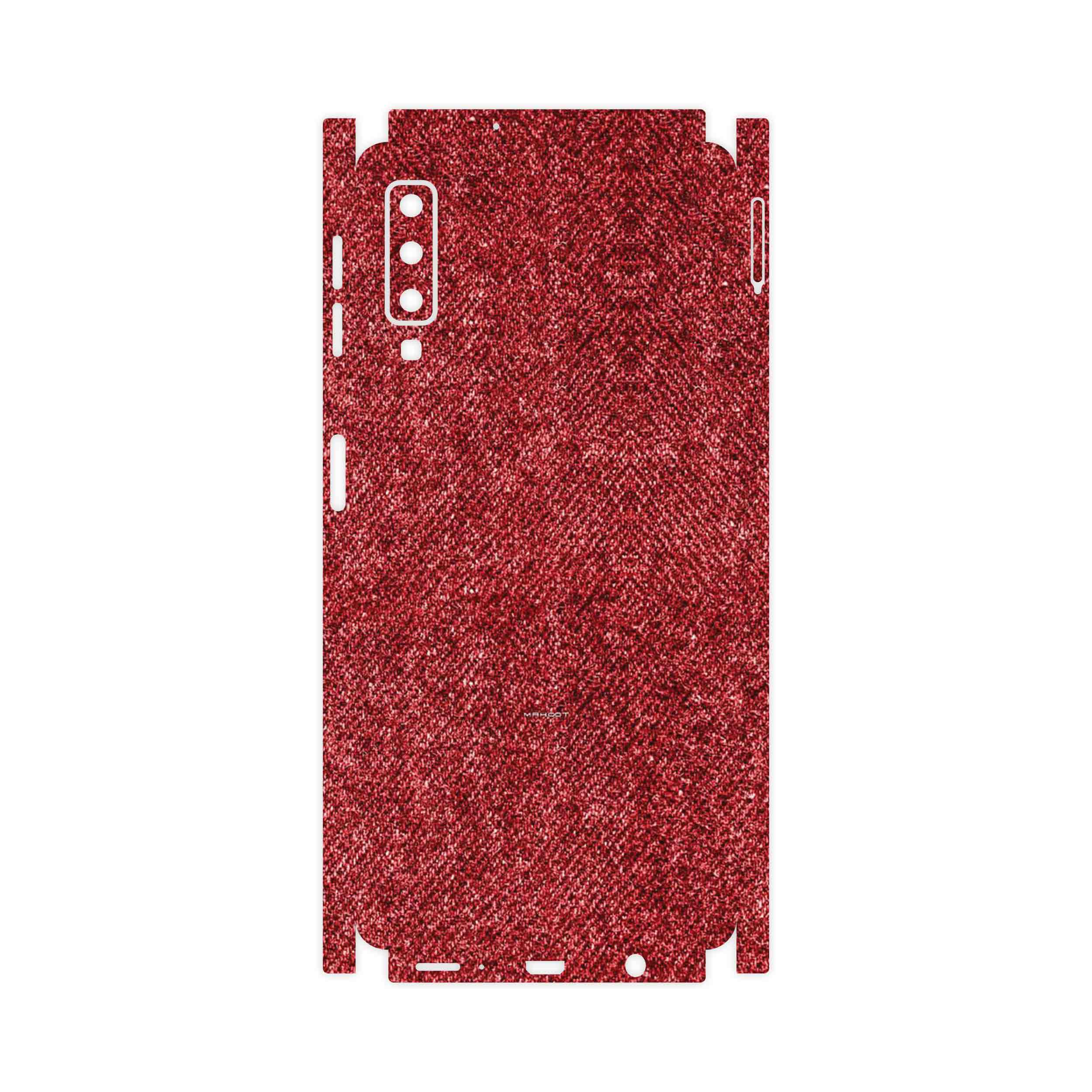 برچسب پوششی ماهوت مدل Fabric Texture 4-FullSkin مناسب برای گوشی موبایل سامسونگ Galaxy A7 2018