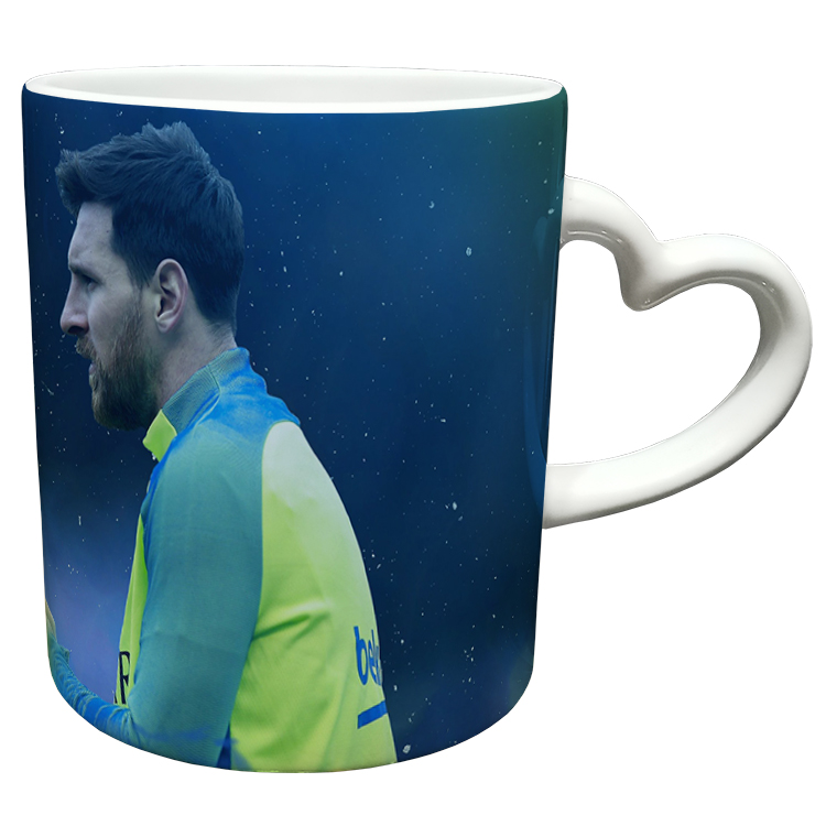 ماگ مدل دسته قلبی طرح مسی کد 16