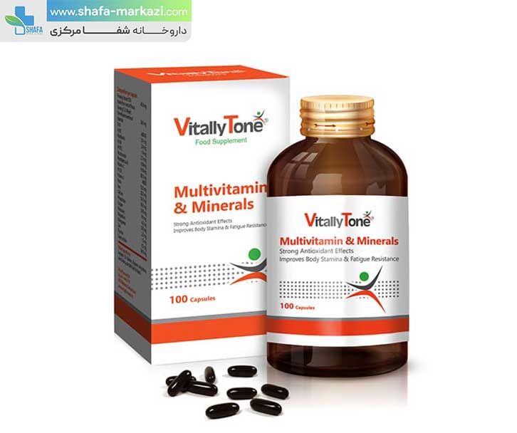 سافت ژل مولتی ویتامین و مینرال ویتالی تون 60 عددی | 60 VITALLY TONE multivitamin and mineral