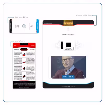 برچسب پوششی ماهوت مدل Bill Gates مناسب برای تبلت سامسونگ Galaxy Tab 7.7 2011 P6800