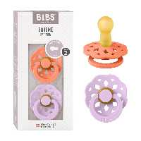 پستانک 2 عددی 6+ماه گلبهی بنفش بیبس BIBS