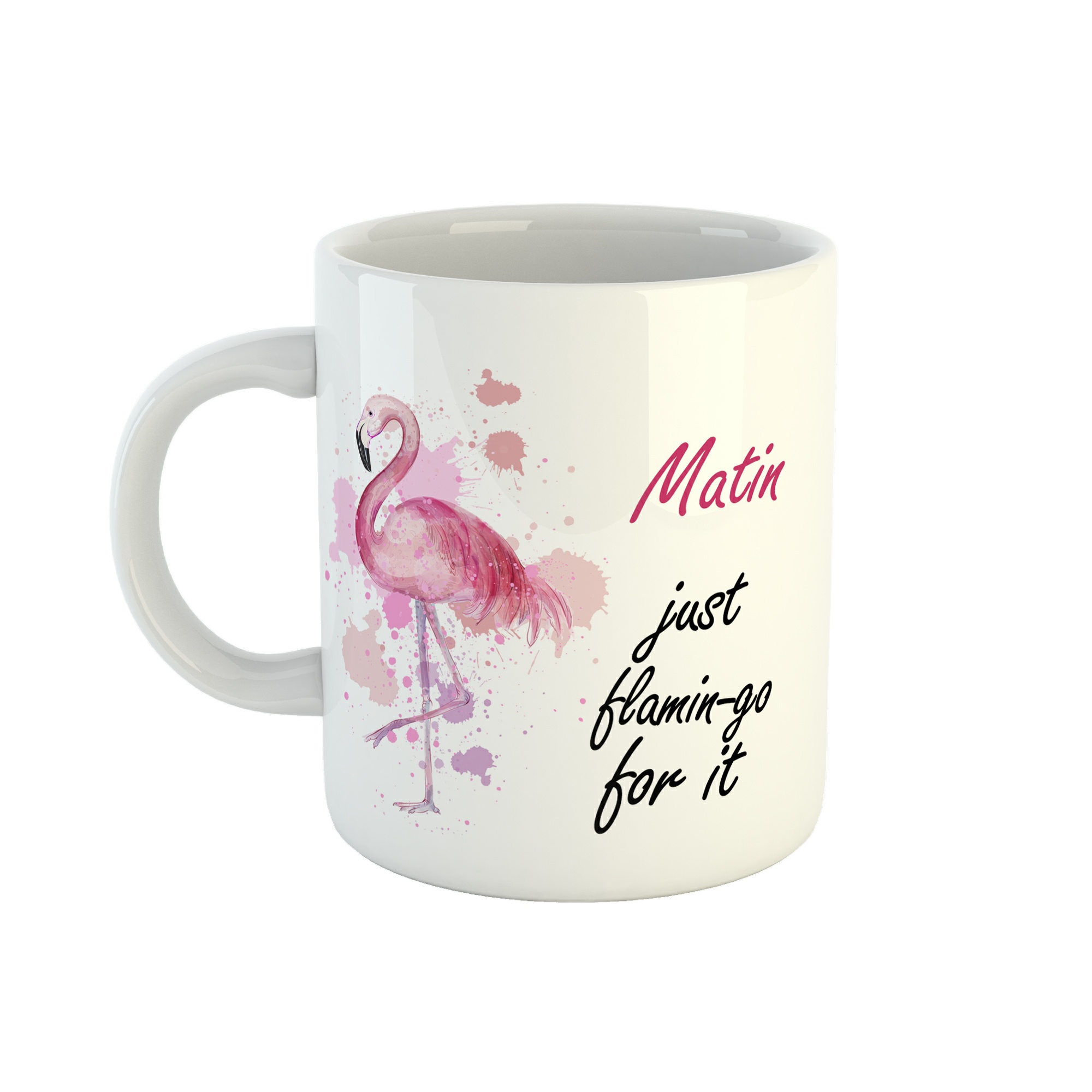 ماگ طرح اسم متین مدل فلامینگو کد 301