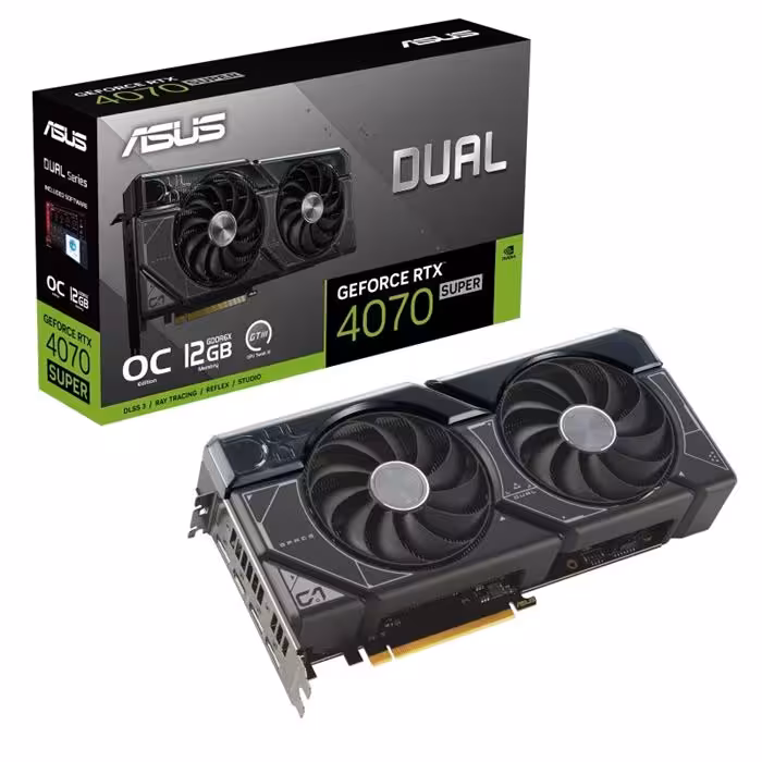 کارت گرافیک ایسوس GeForce RTX 4070 SUPER OC Edition 12GB