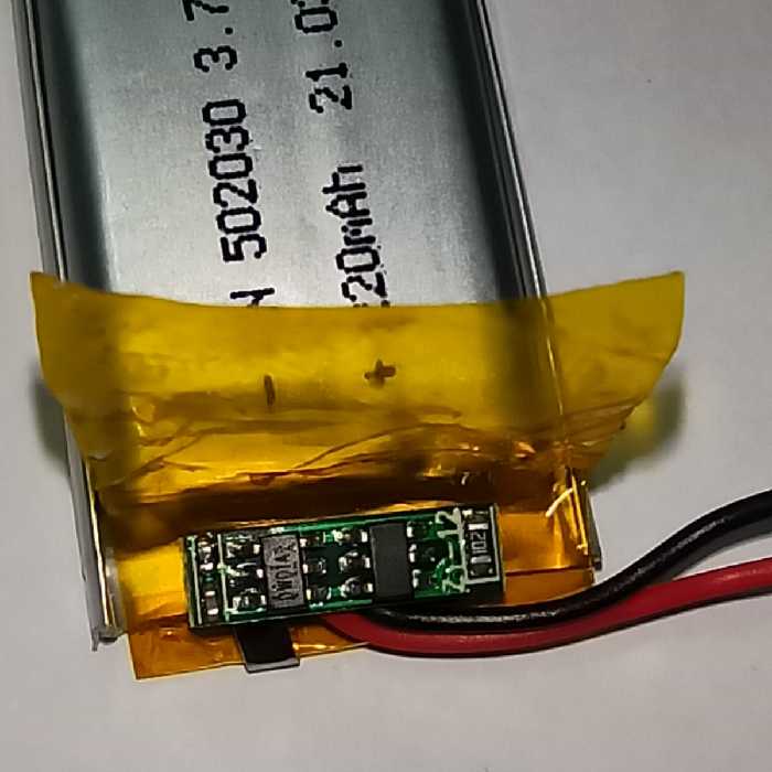 باتری لیتیومی مدل 502030 ظرفیت 220 میلی آمپر ساعت