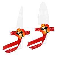 ست کارد و کفگیر سرو کیک مدل پاندای کنگفو کار