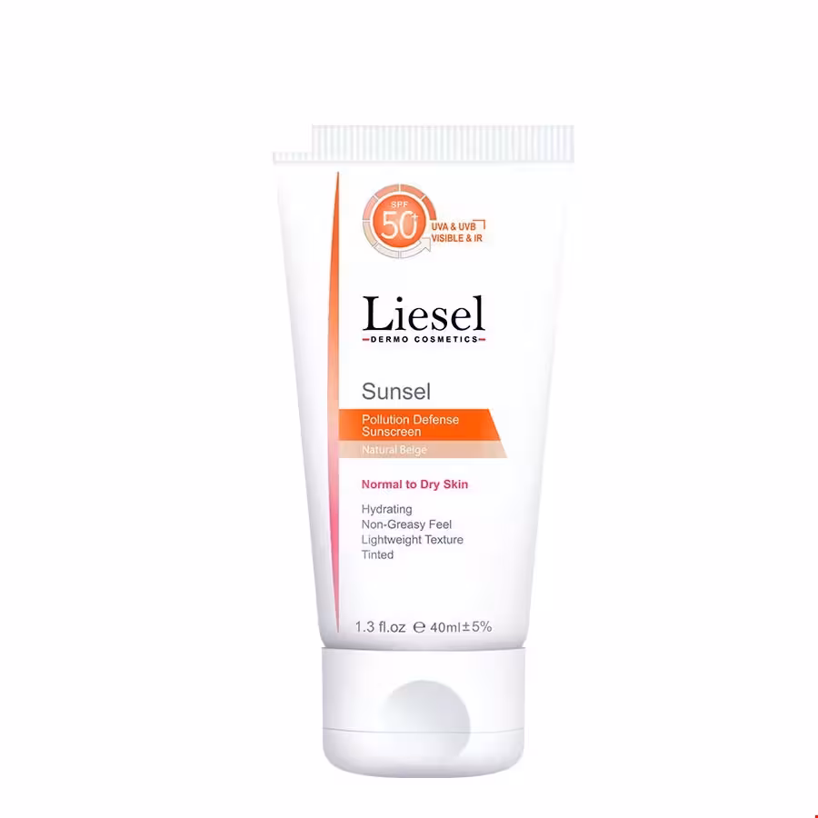 کرم ضد آفتاب رنگی بژ طبیعی پوست خشک سانسل SPF50 لایسل 40 میلی لیتری