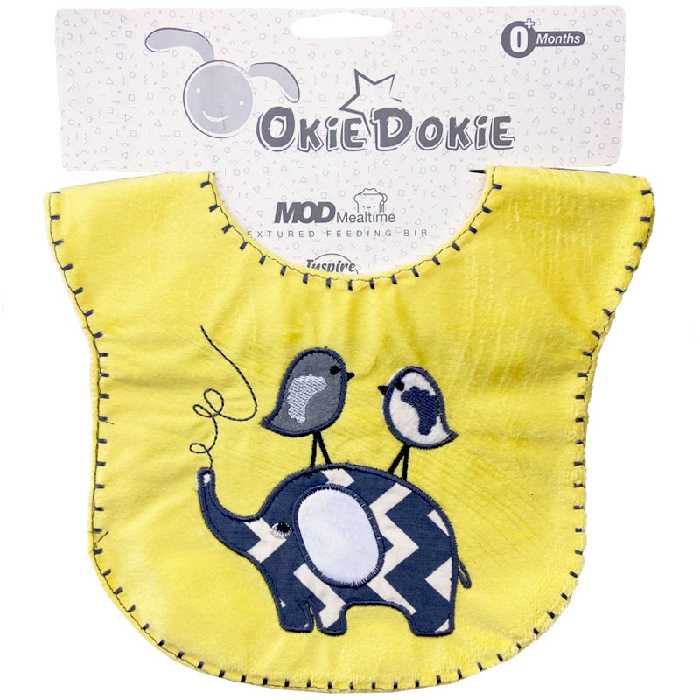 پیش بند مخمل طرح فیل و گنجشک OkieDokie