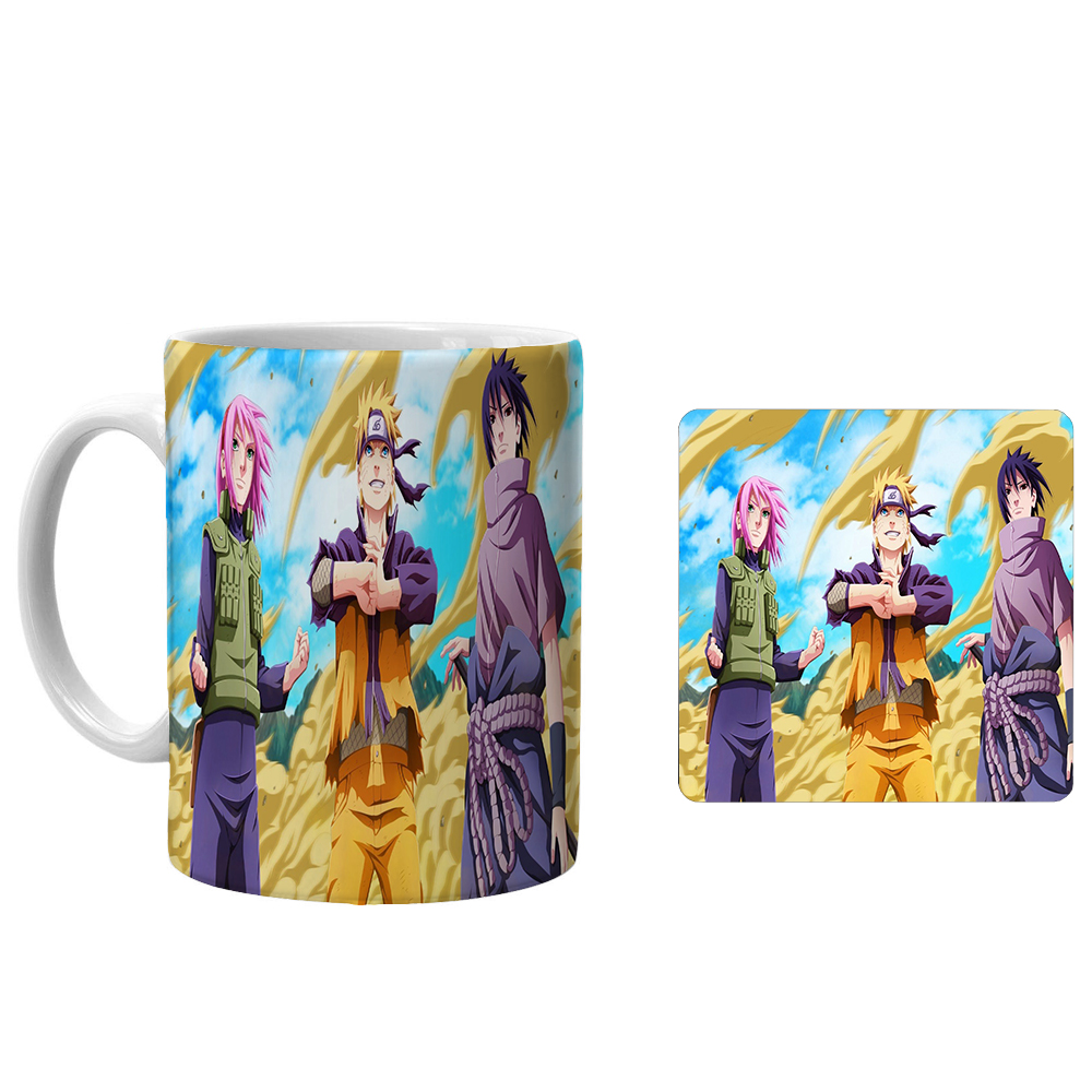 ماگ طرح انیمه ناروتو xn9 به همراه زیرلیوانی