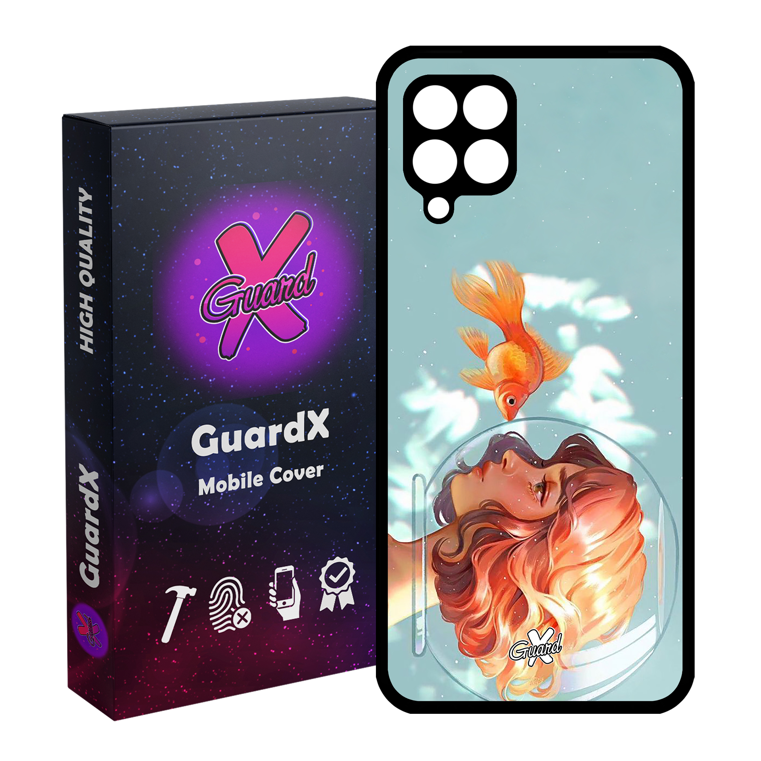 کاور گارد ایکس طرح Girl مدل Glass10020 مناسب برای گوشی موبایل سامسونگ Galaxy M32 4G / F22