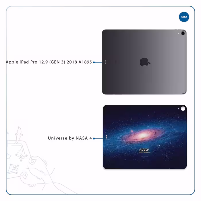 برچسب پوششی ماهوت مدل Universe-by-NASA-4 مناسب برای تبلت اپل iPad Pro 12.9 (GEN 3) 2018 A1895