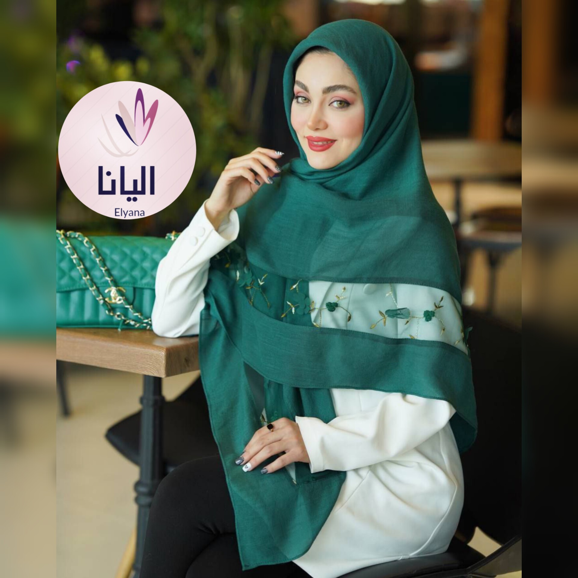 روسری مجلسی ، شیک، تک رنگ