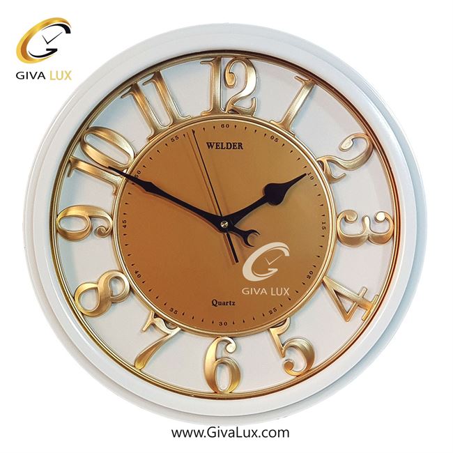 ساعت دیواری اورجینال ولدر PVC سفید| کد رفرنس 518