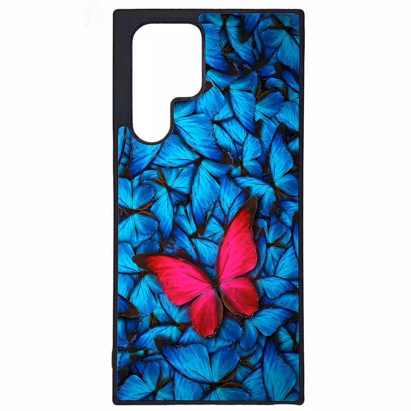 کاور طرح پروانه کد G-089 مناسب برای گوشی موبایل سامسونگ Galaxy S22 Ultra | دیجی قاب دونی