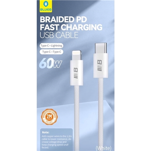 کابل شارژ Blueo بلو Braided PD Fast Charging USB Cable C-C