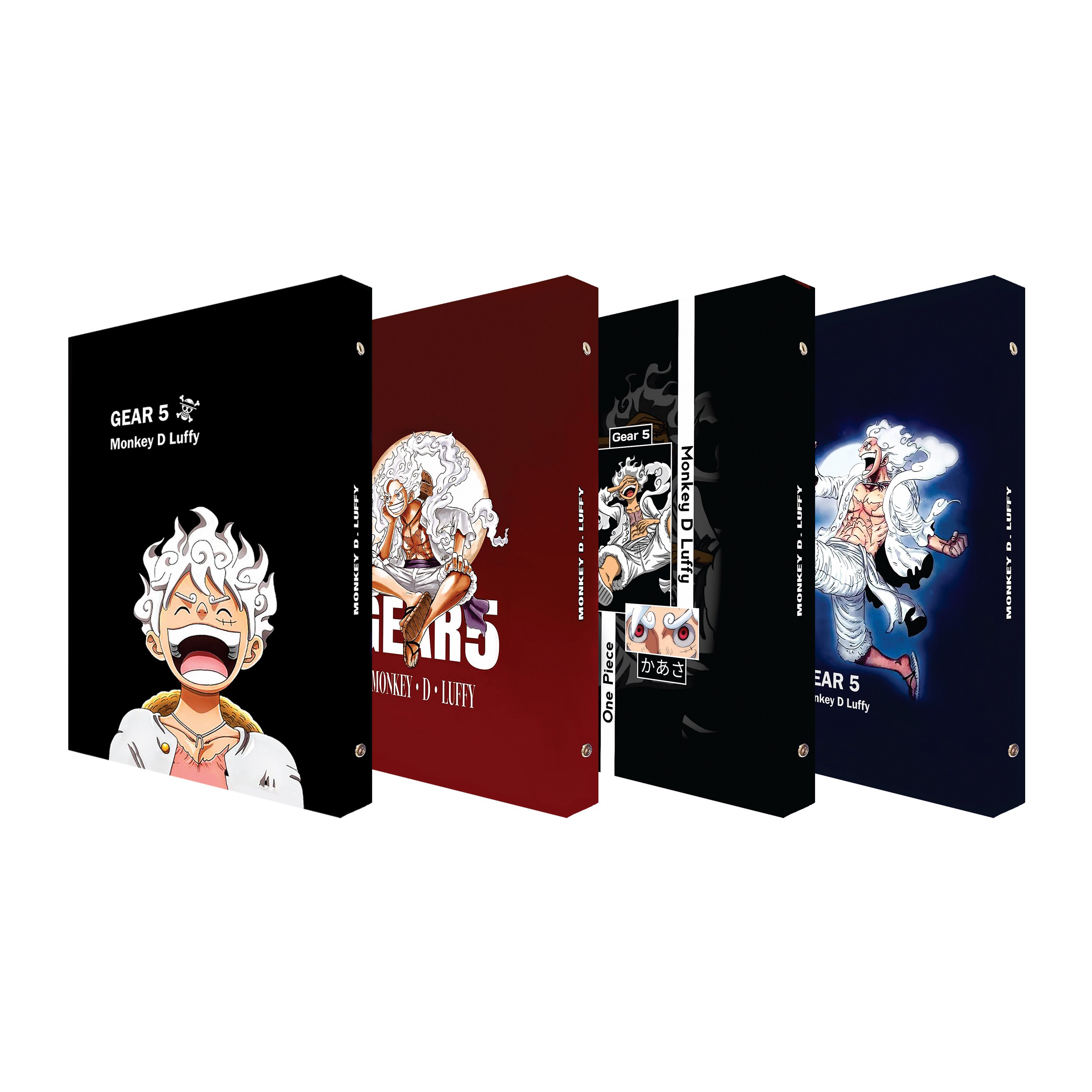 دفتر کلاسوری 100 برگ پدیده نقش مدل انیمه طرح 5 Gear 5 luffy بسته 4 عددی
