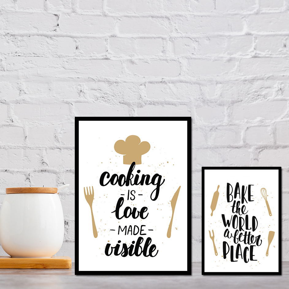 تابلو مدل لذت آشپزخانه مجموعه ی دو عددی