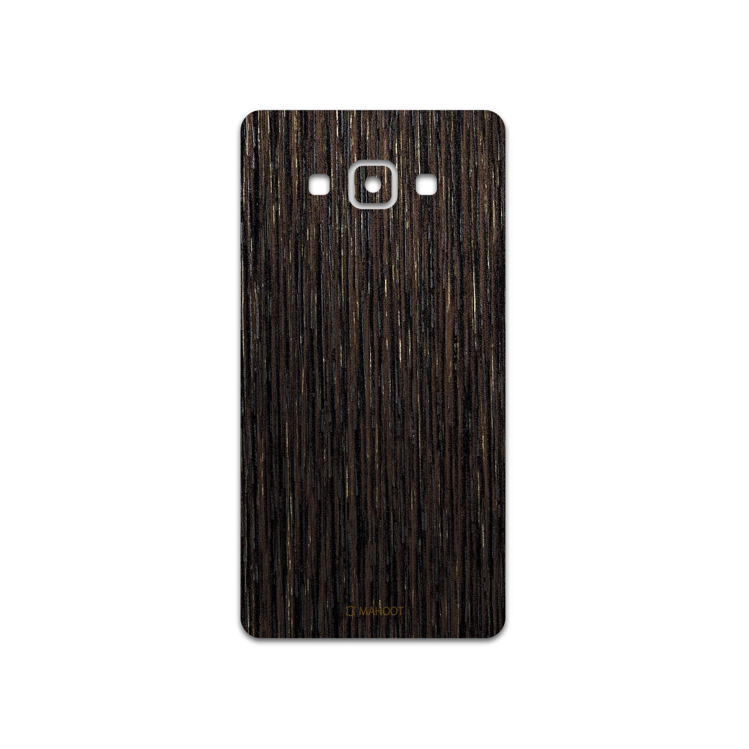 برچسب پوششی ماهوت مدل Dark-Gold-Stripes-Wood مناسب برای گوشی موبایل سامسونگ Galaxy A7 2015