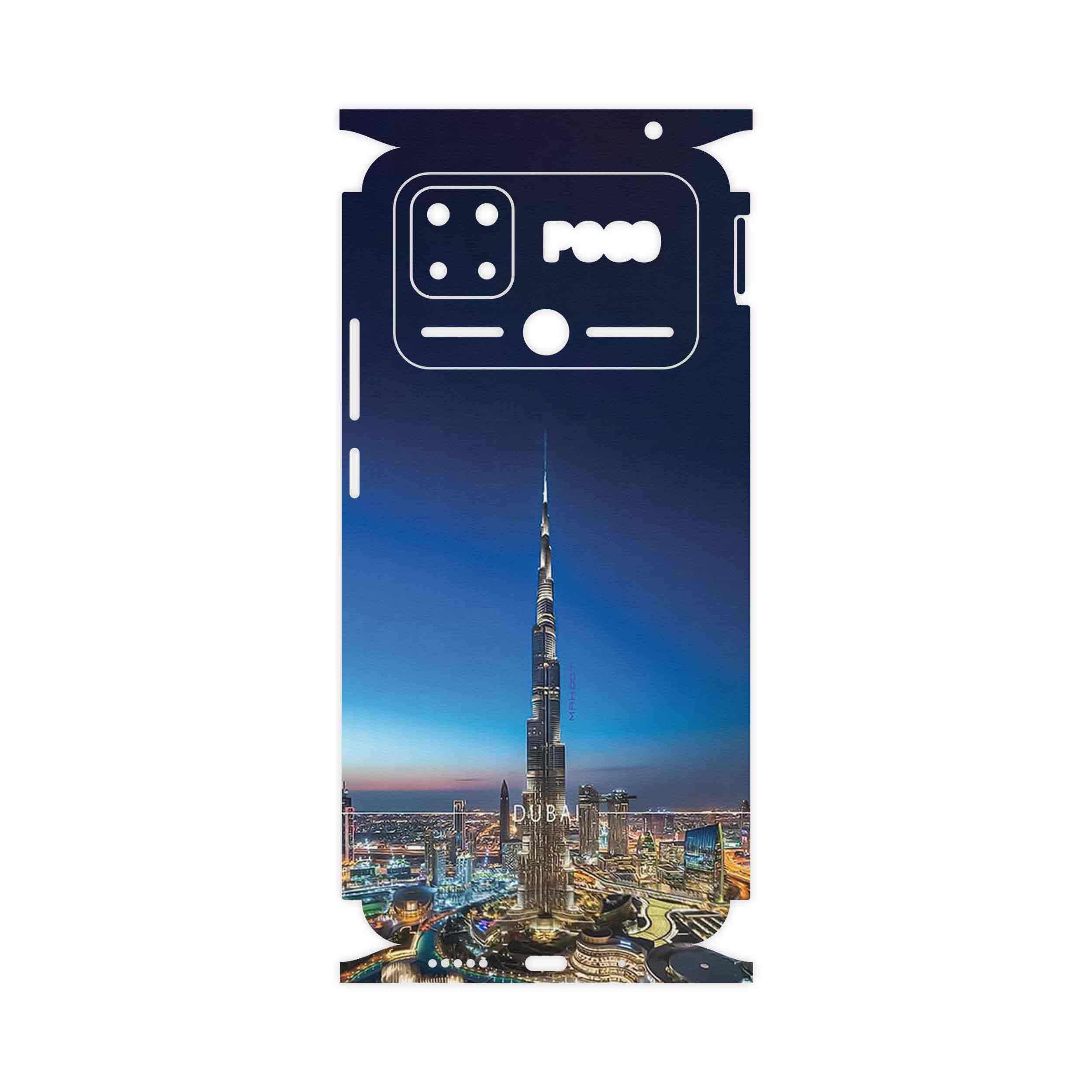 برچسب پوششی ماهوت مدل Dubai_City-FullSkin مناسب برای گوشی موبایل شیائومی Poco C40
