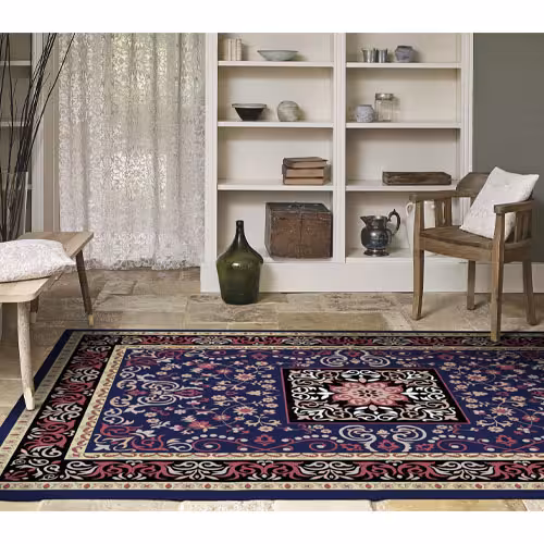 روفرشی کشدار ضد اب مخمل شانل ابریشم کد F33 سایز 4 متری