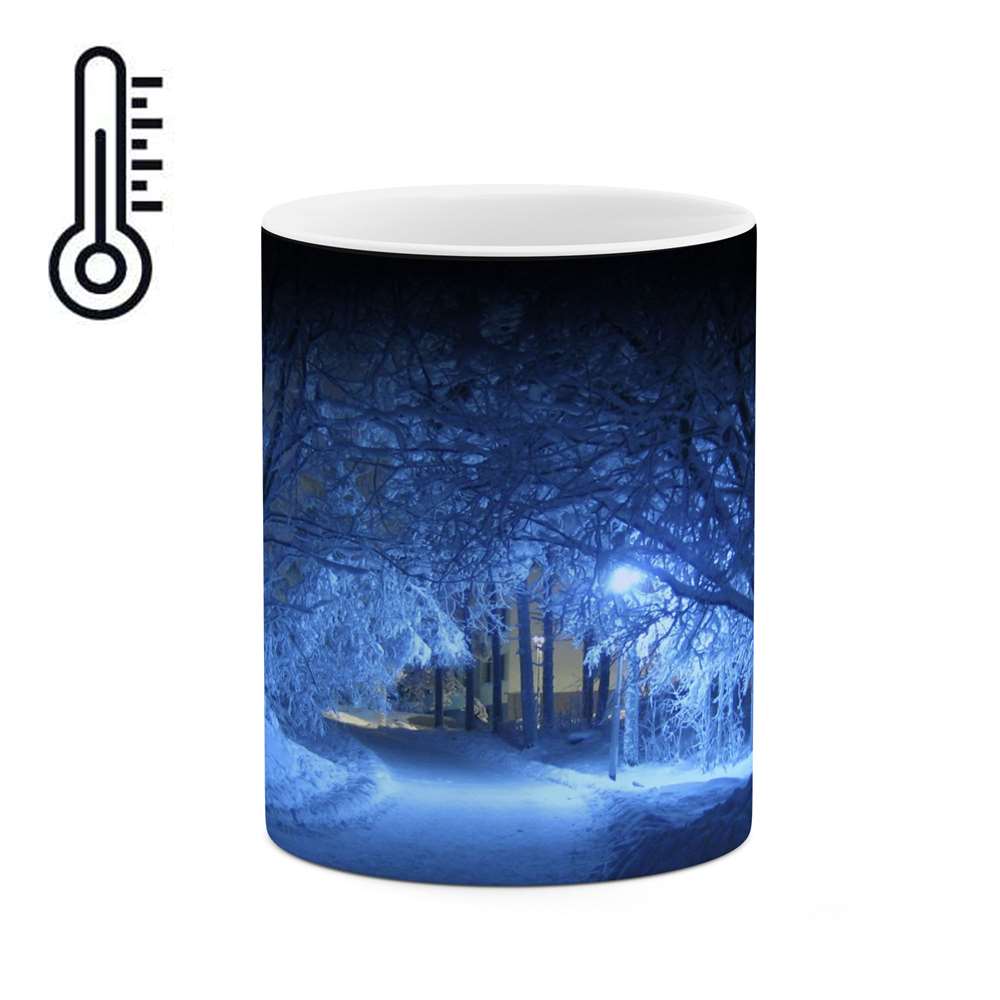 ماگ حرارتی کاکتی طرح منظره برفی مدل mgh15124