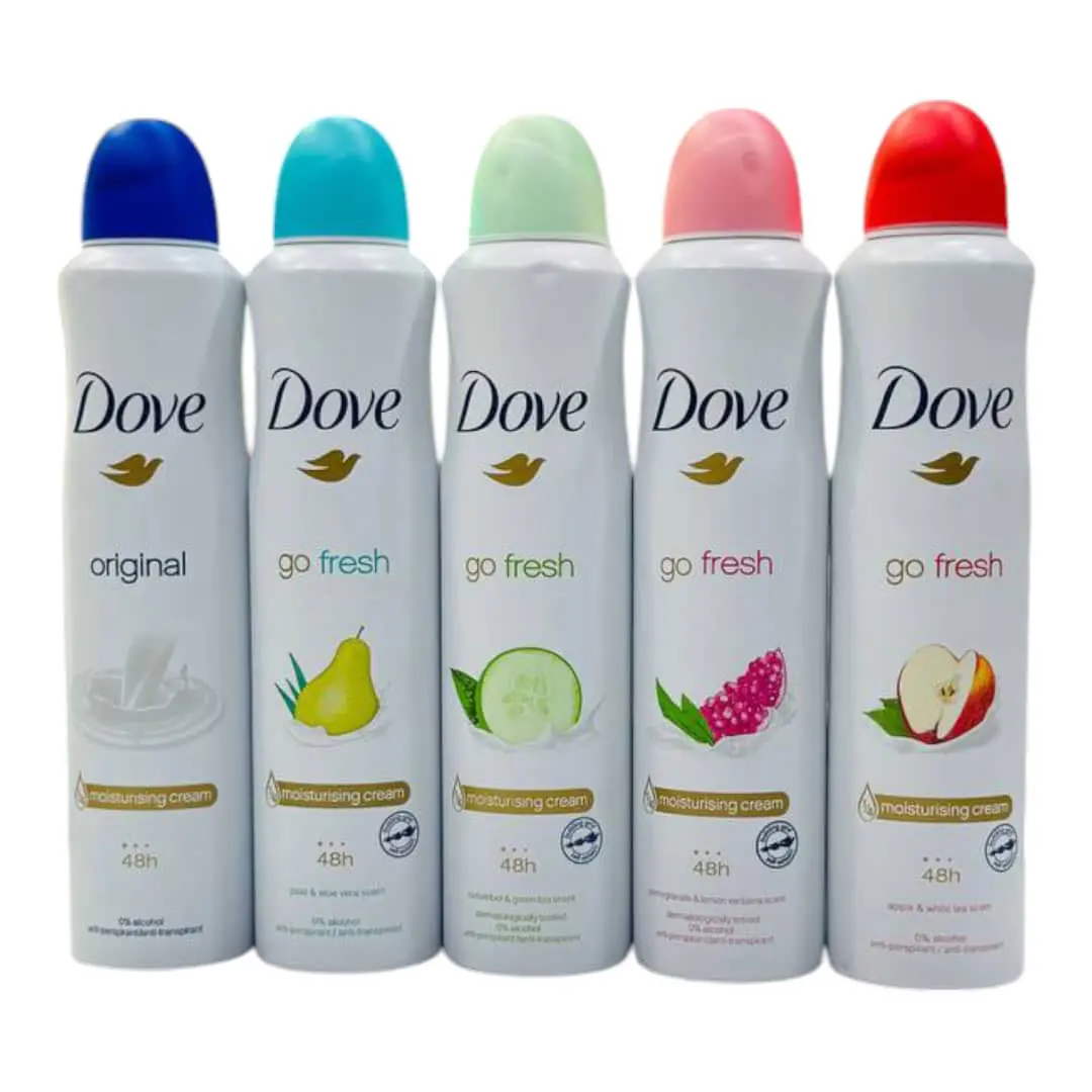 اسپری ضد تعریق داو در پنج رایحه 250 میل