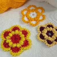 اسکاج بافتنی (5 عددی) فانتزی قلاب بافی (دست بافت)