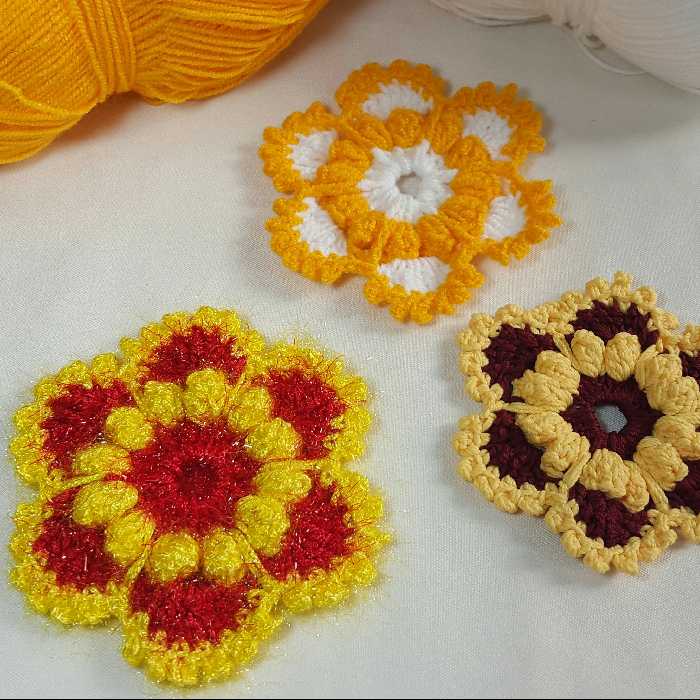 اسکاج بافتنی (5 عددی) فانتزی قلاب بافی (دست بافت)