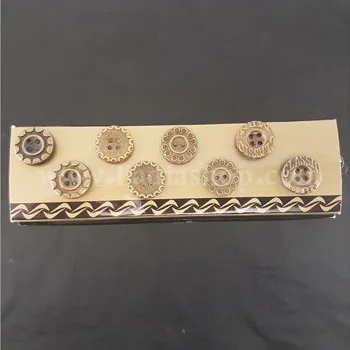 دکمه 24 طرح فلز زرد قلم