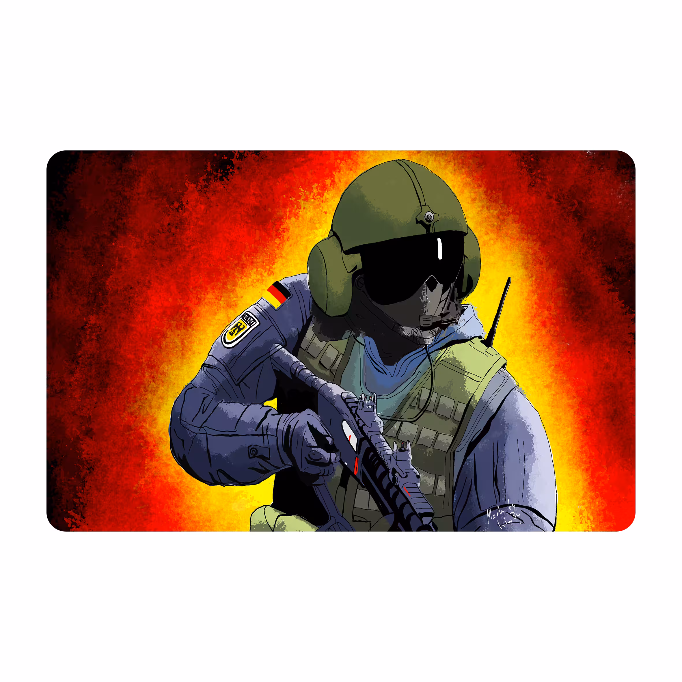 ماوس پد طرح Rainbow Six مدل mpb800