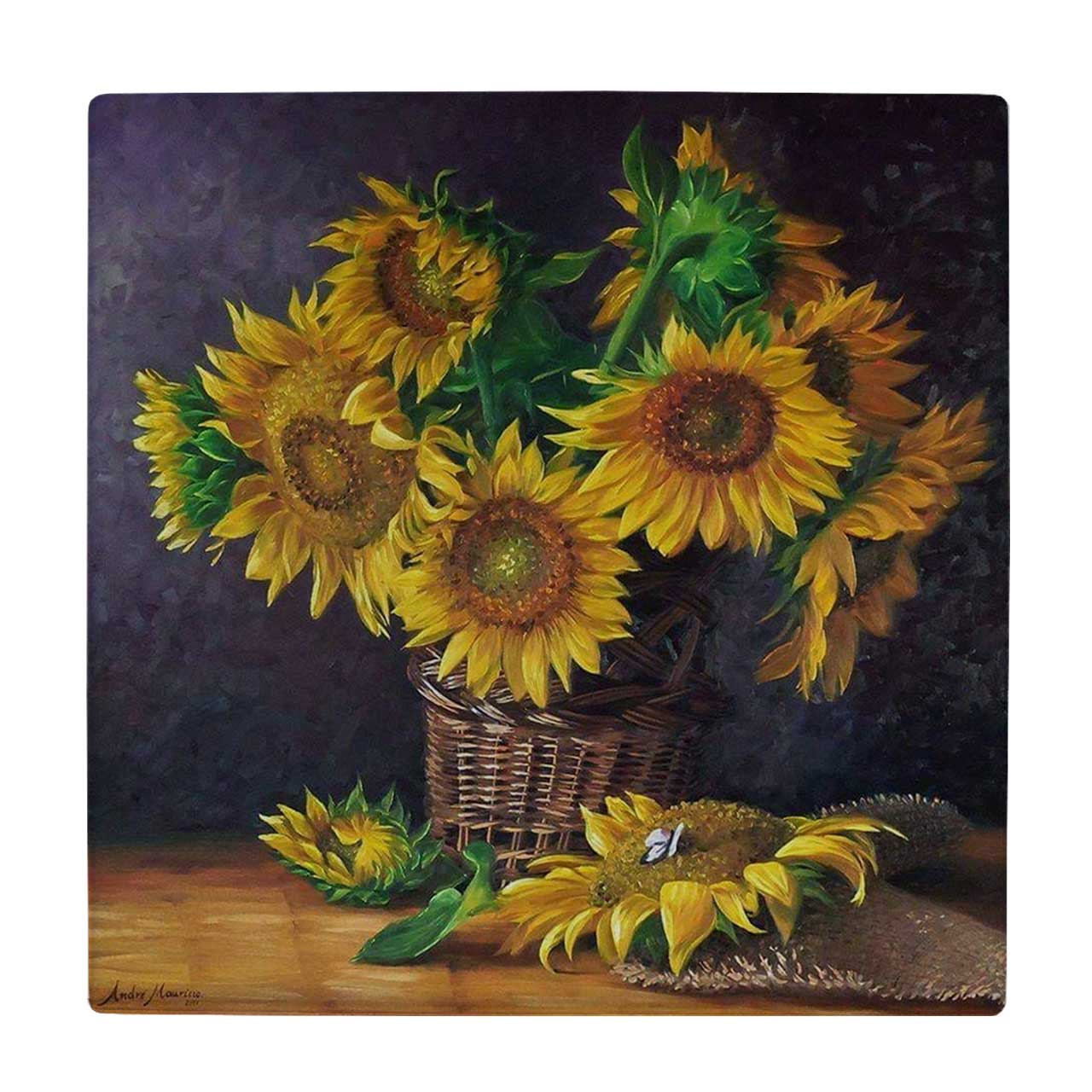  کاشی طرح گل های آفتابگردان کد wk3431