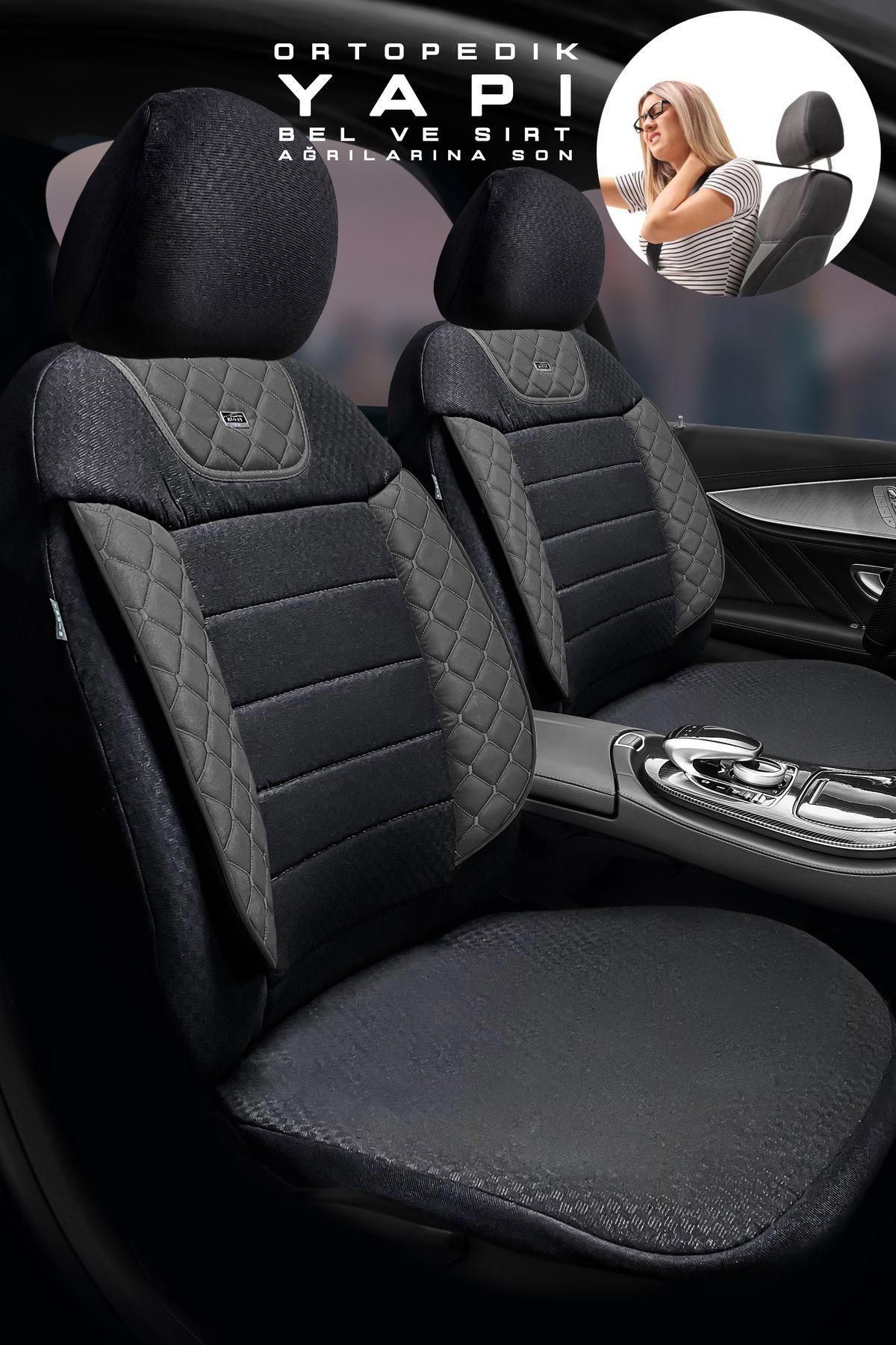 روکش صندلی خودرو خاکستری TOYOTA COROLLA HYBRID 2019 و سری SPORT پشتی COVER TROBUS