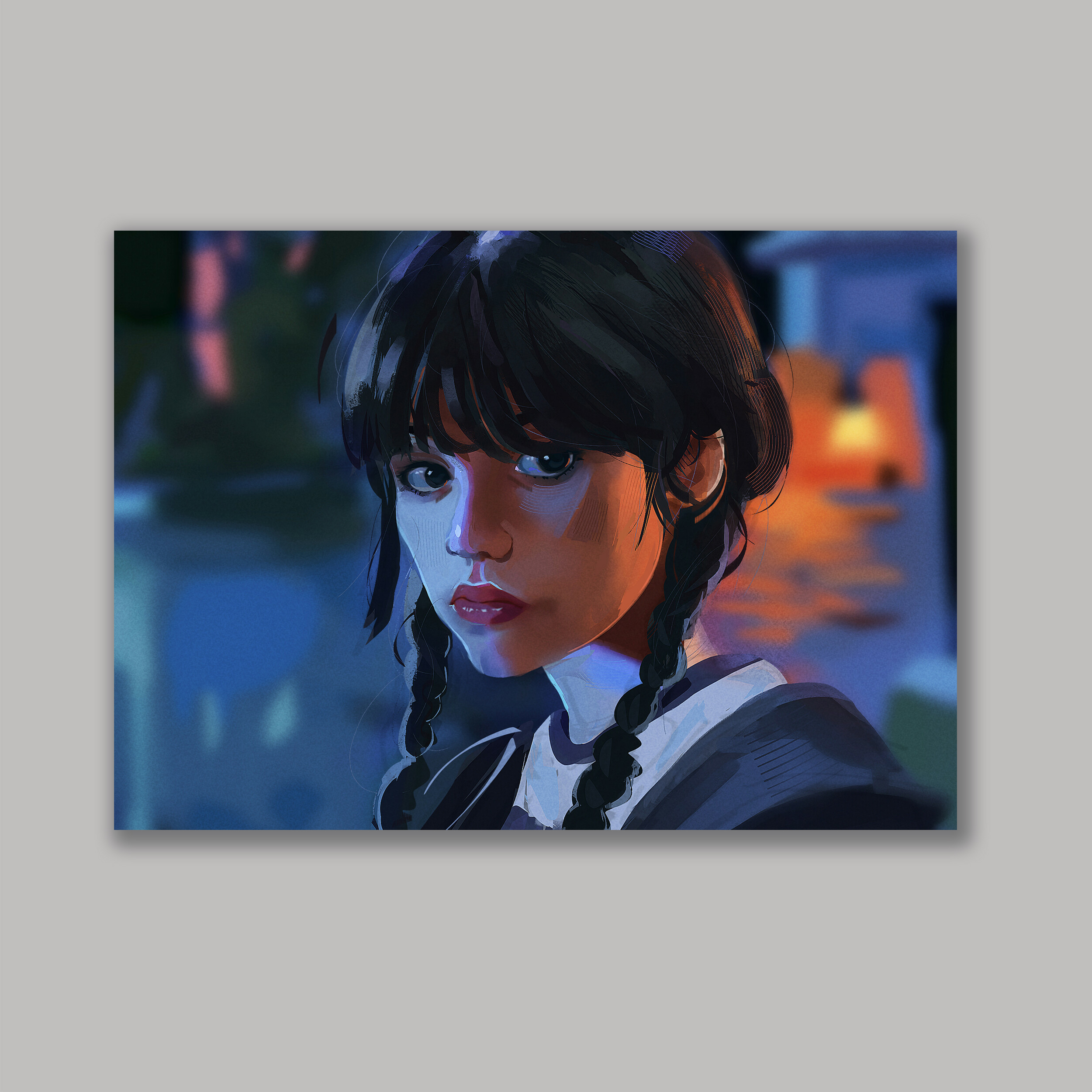 تابلو شاسی مدل ونزدی آدامز Wednesday Addams کد LA10141