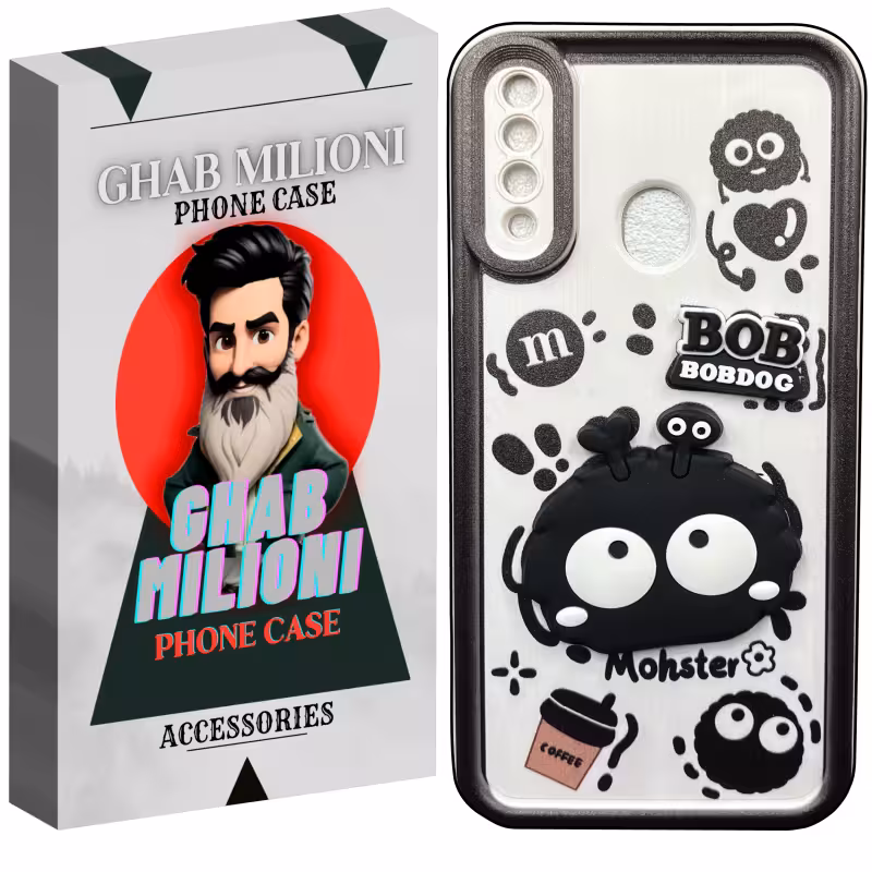 کاور گوشی سامسونگ Galaxy A20s قاب میلیونی مدل BOBDOG-MW به همراه بند آویز