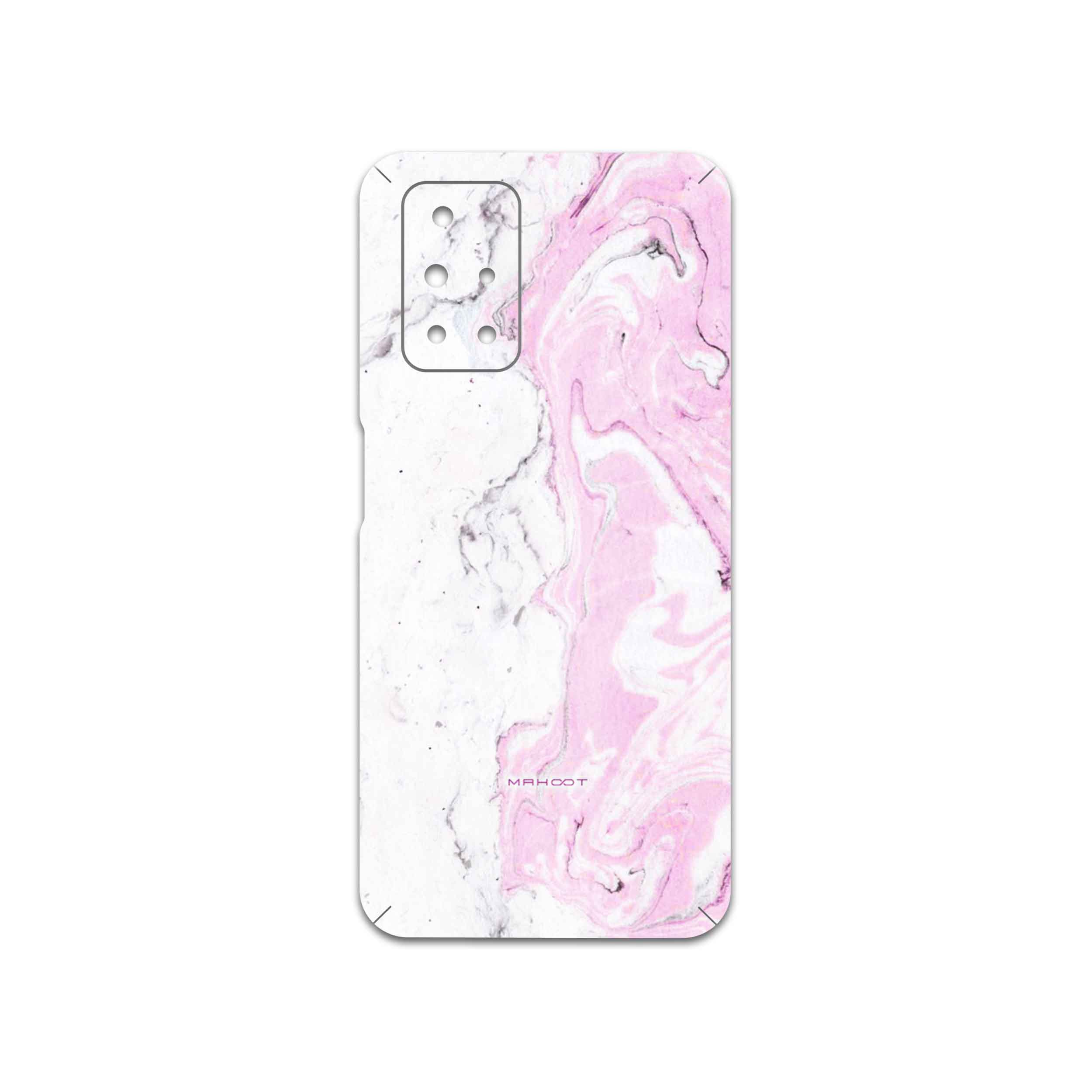 برچسب پوششی ماهوت مدل Blanco-Pink-Marble مناسب برای گوشی موبایل شیائومی Redmi 10 Prime