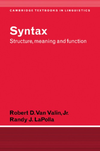 خرید و دانلود نسخه کامل کتاب Syntax: Structure, Meaning, and Function