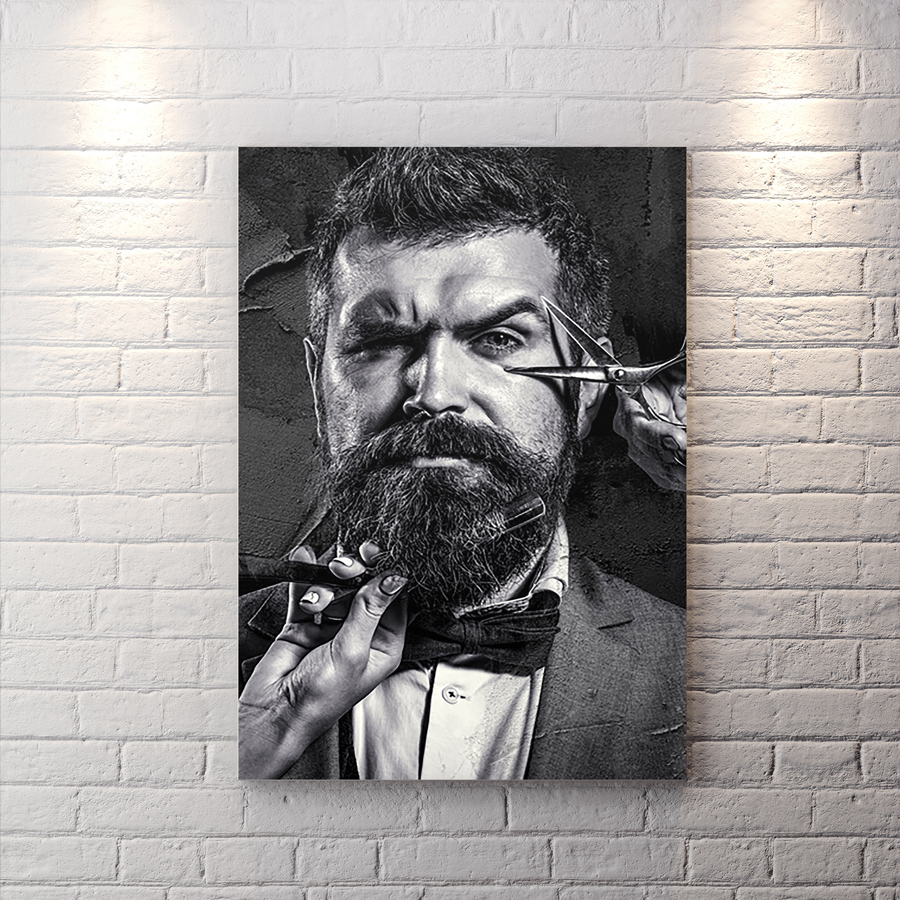 تابلو شاسی آرایشگاه مردانه شیک BAs-6717