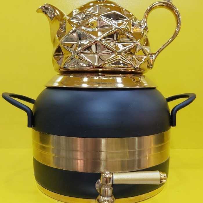 کتری قوری طلایی 
کف چدن 
ورق ضخیم

  