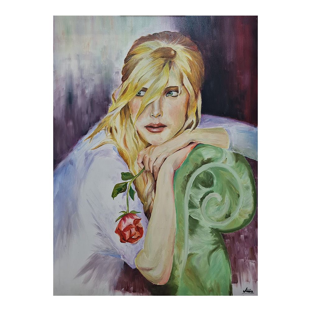 تابلو نقاشی رنگ روغن مدل انتظار کد 203