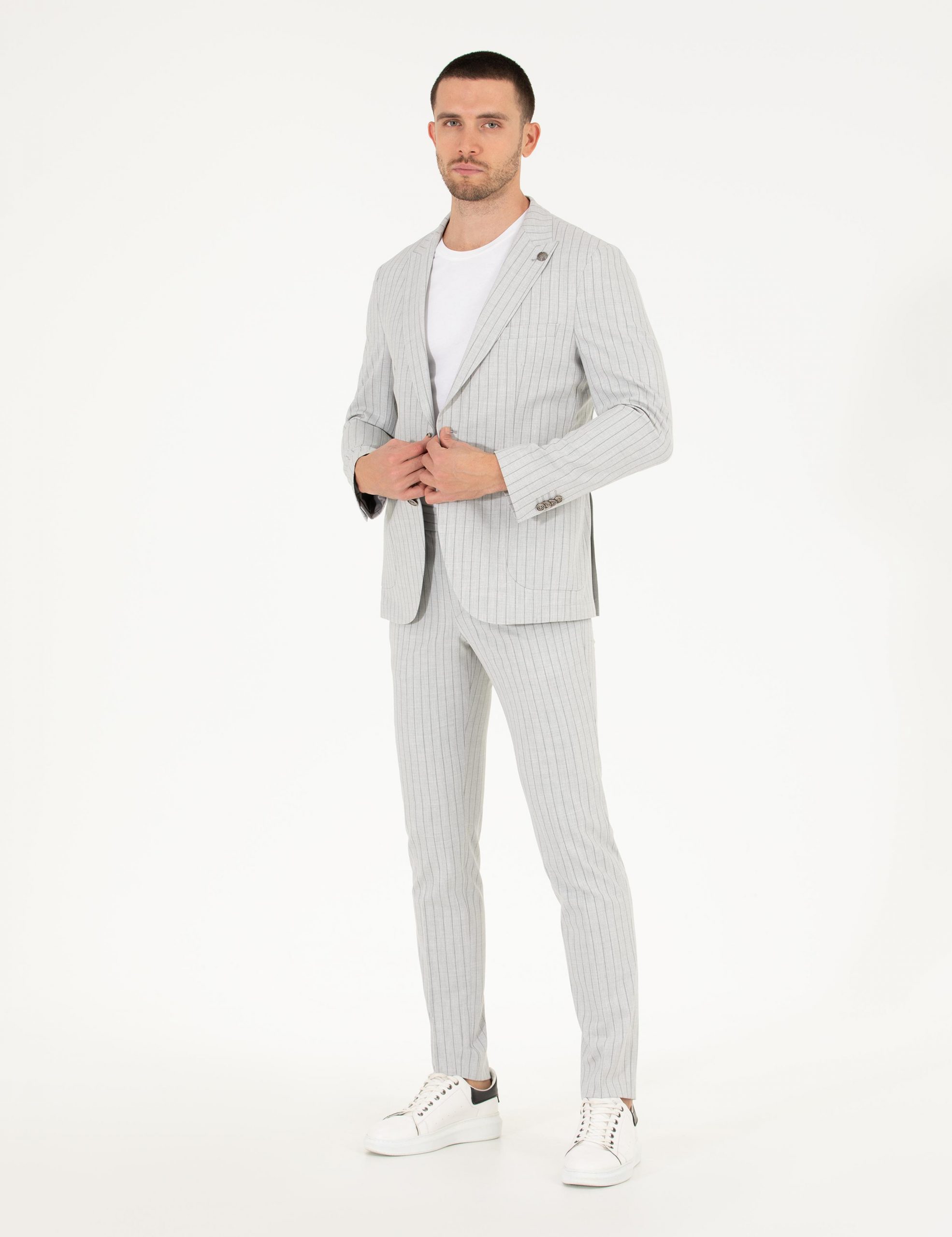 کت و شلوار مردانه خاکستری پیرکاردین