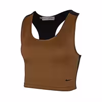 نیم تنه ورزشی زنانه بدنسازی طرح نایک Just Do it 1121|قهوه ای/مشکی