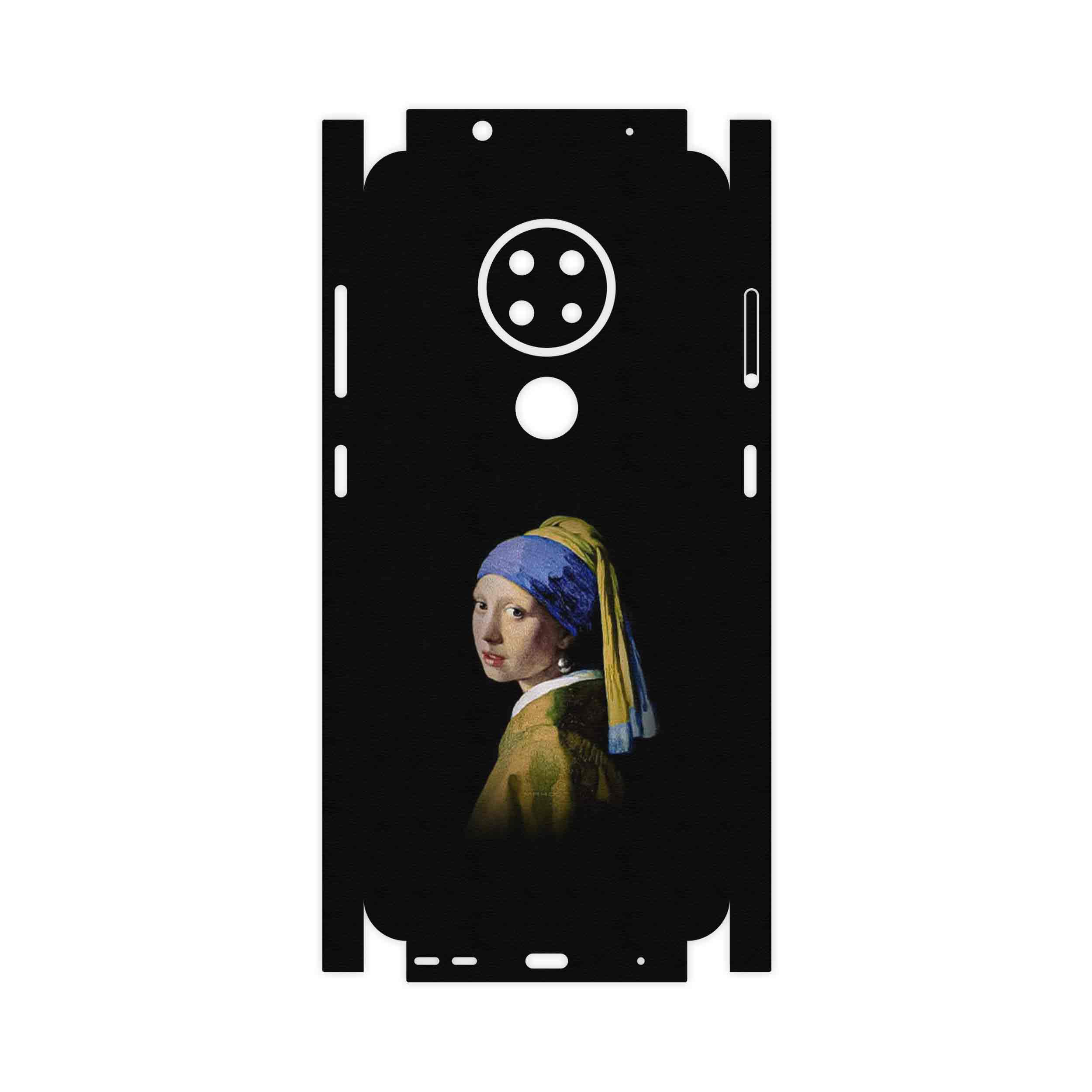 برچسب پوششی ماهوت مدل Girl with a Pearl Earring of Vermeer-FullSkin مناسب برای گوشی موبایل نوکیا 7.2
