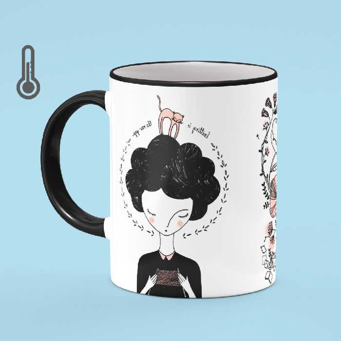 ماگ حرارتی بیگ ماگ مدل دختر رویایی کد 2624