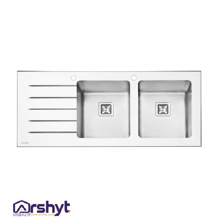 سینک ظرفشویی شیشه ایی ایلیا استیل 8033 - لوازم خانه و آشپزخانه آرشیت