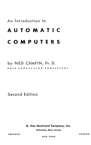 خرید و دانلود نسخه کامل کتاب An introduction to automatic computers