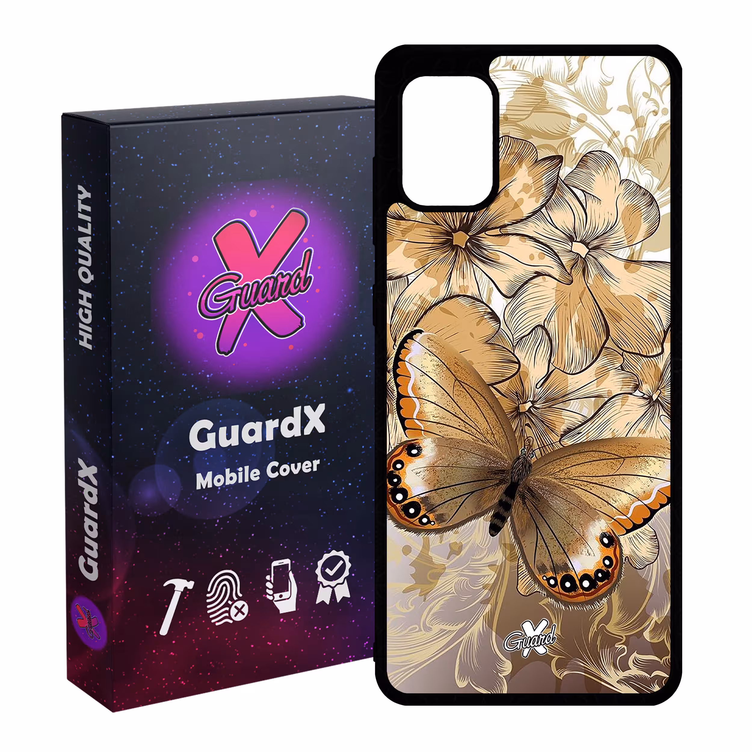 کاور گارد ایکس طرح پروانه مدل Glass10272 مناسب برای گوشی موبایل سامسونگ Galaxy A31
