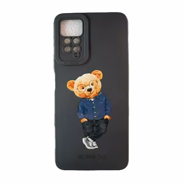 کاور مدل سیلیکونی طرح خرسی مناسب برای گوشی موبایل شیائومی Redmi note 11 pro