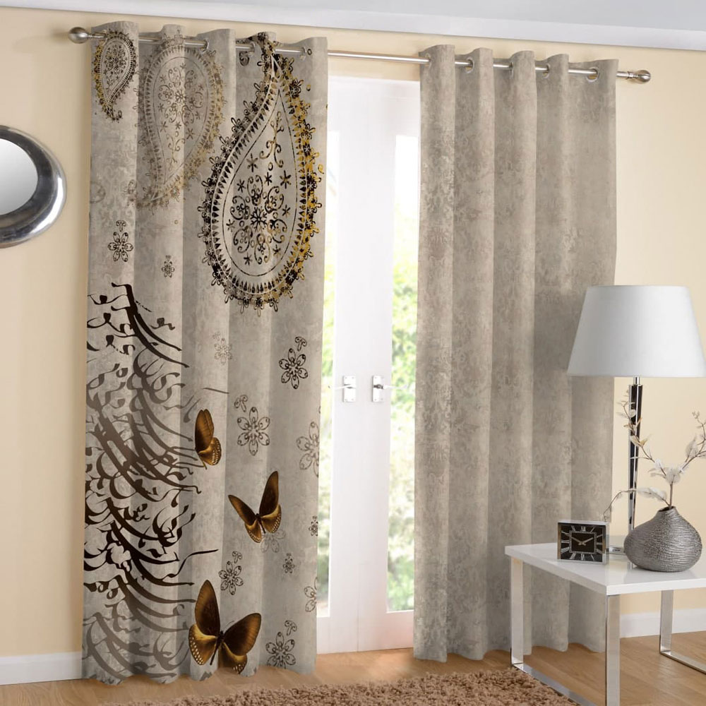 پرده هازان چاپی طرح سنتی نستعلیق کد 3205 سایز 280x140 سانتی متر