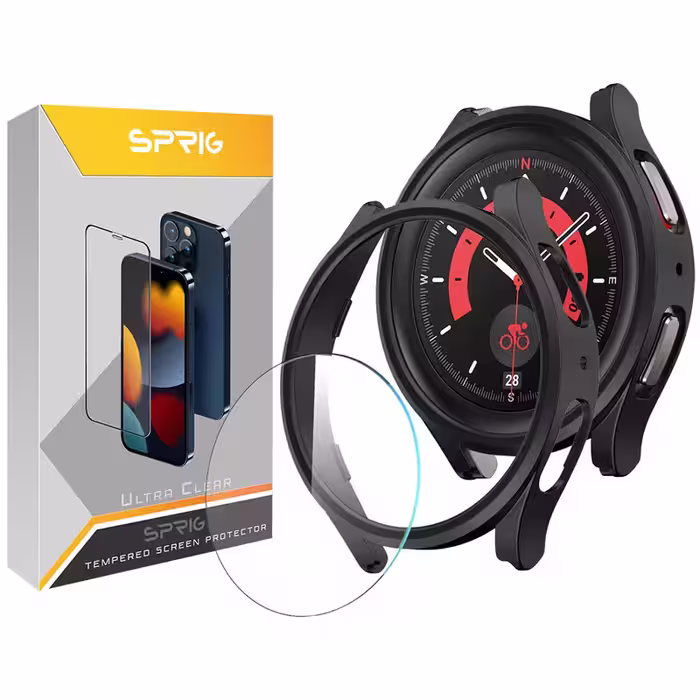 کاور اسپریگ مدل SP-360 مناسب برای ساعت هوشمند سامسونگ Galaxy Watch 5 40mm به همراه محافظ صفحه نمایش | کالا برتری